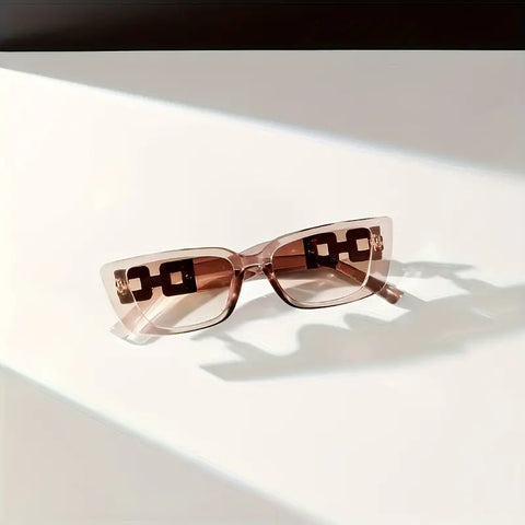 Fashion Glasses with Golden-Tone Accents
