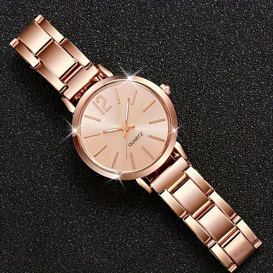 Fashionable Women'S Quartz Watch And Bracelet Set