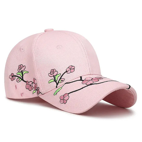 Plum Flower Embroidery National Style Curved Brim Baseball Cap