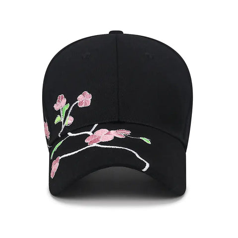 Plum Flower Embroidery National Style Curved Brim Baseball Cap