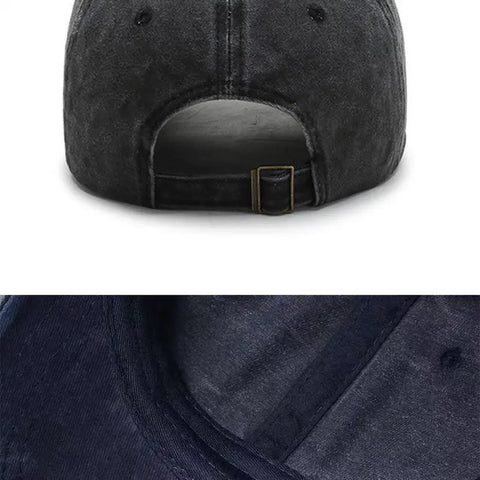 Adjustable Cotton Sun Protection Hat with Black Cat Design