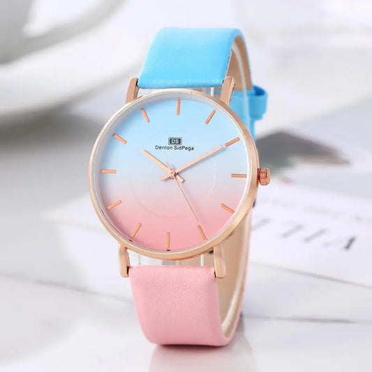 Double Color Gradient Strap Watch