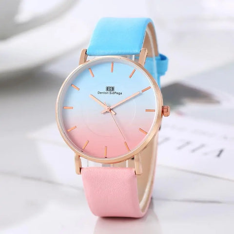 Double Color Gradient Strap Watch
