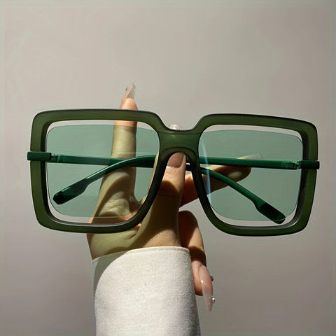 Classic Rectangular Polycarbonate Frame Glasses
