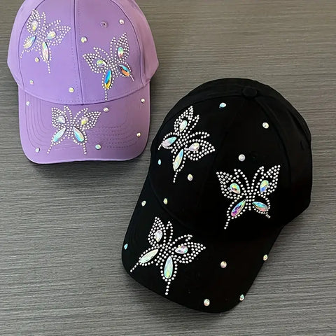 Stylish Butterfly Embroidery Baseball Cap