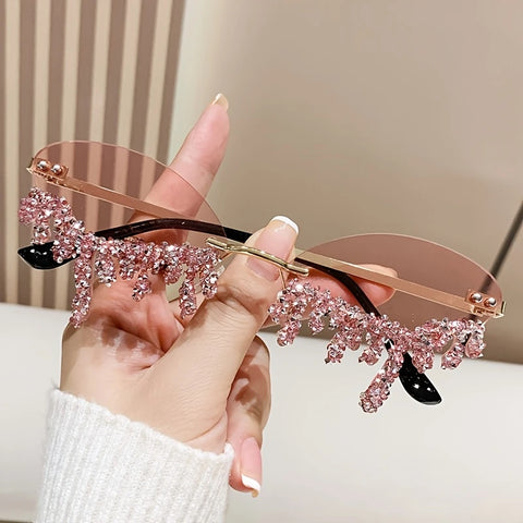 Teardrop-Shaped, Diamond-Studded, Candy-Colored Glasses