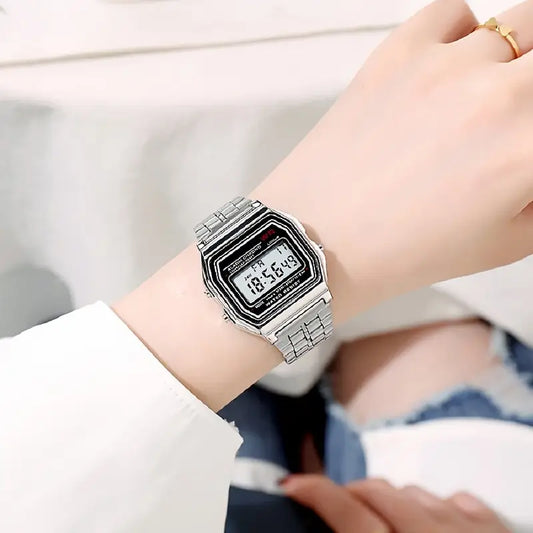 Stylish And Multifunctional LED Square Ultra-thin Wristwatch