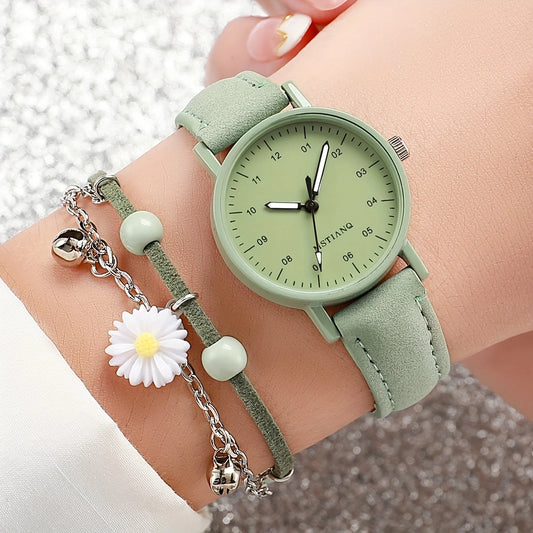 Simple and elegant watch + bracelet 2pcs/set