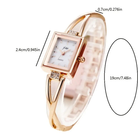 Elegant Vintage Rectangular Ladies' Wrist Watch