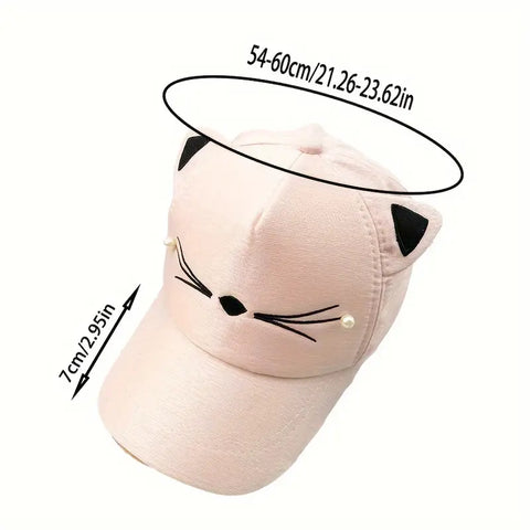 Thin Cat Baseball  Hat for Outings