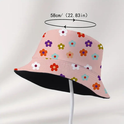 Reversible Strawberry Print Bucket Hat