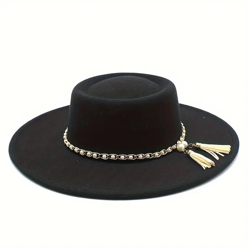 Elegant Cotton Blend Fedora Hat