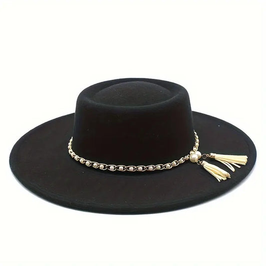 Elegant Cotton Blend Fedora Hat