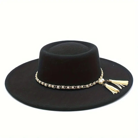 Elegant Cotton Blend Fedora Hat