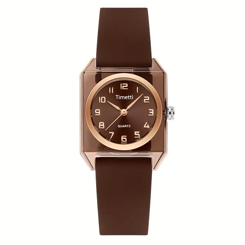 Elegant  Quartz Watch  with Silicone Band