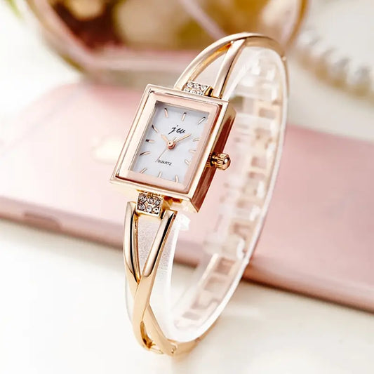 Elegant Vintage Rectangular Ladies' Wrist Watch