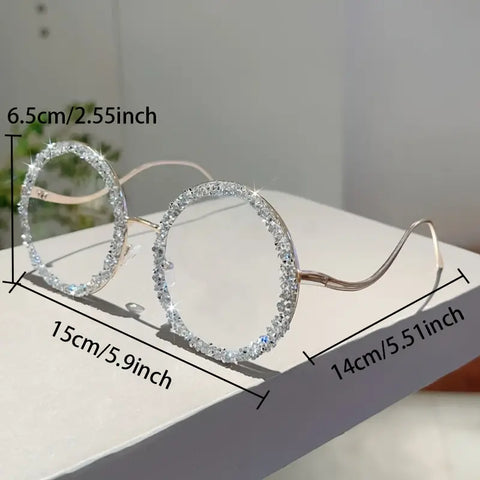 Popular Exquisite Metal Glasses Trendy Oversize Frame