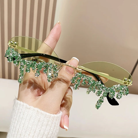 Teardrop-Shaped, Diamond-Studded, Candy-Colored Glasses