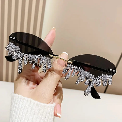 Teardrop-Shaped, Diamond-Studded, Candy-Colored Glasses