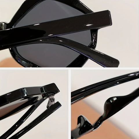 Hexagonal Fashion Glasses - Chic Small Frame Accessory