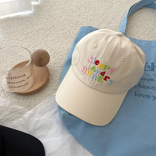 Colorful Letter Embroidered Baseball Cap