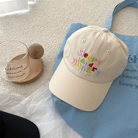 Colorful Letter Embroidered Baseball Cap