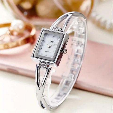 Elegant Vintage Rectangular Ladies' Wrist Watch