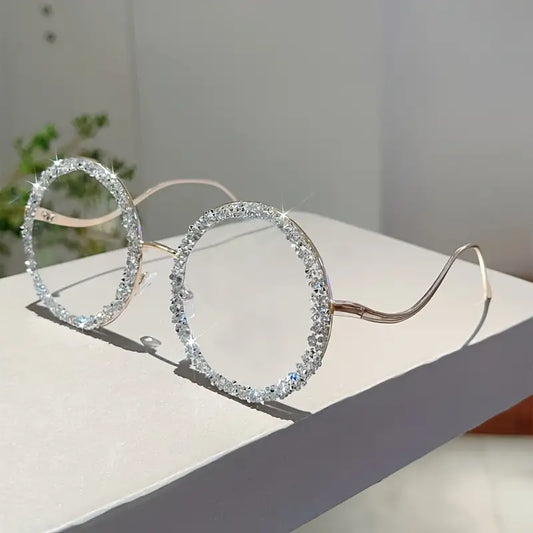 Popular Exquisite Metal Glasses Trendy Oversize Frame
