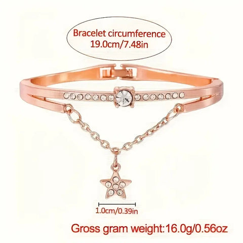 Fashionable Women'S Quartz Watch And Bracelet Set