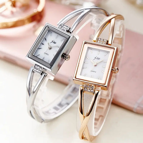 Elegant Vintage Rectangular Ladies' Wrist Watch