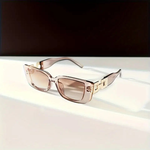Fashion Glasses with Golden-Tone Accents
