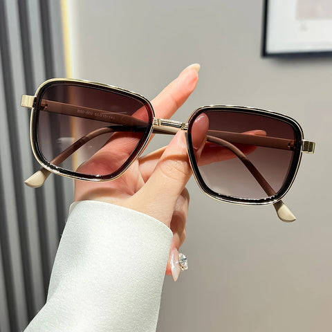 Stylish Glasses with a Metal Frame